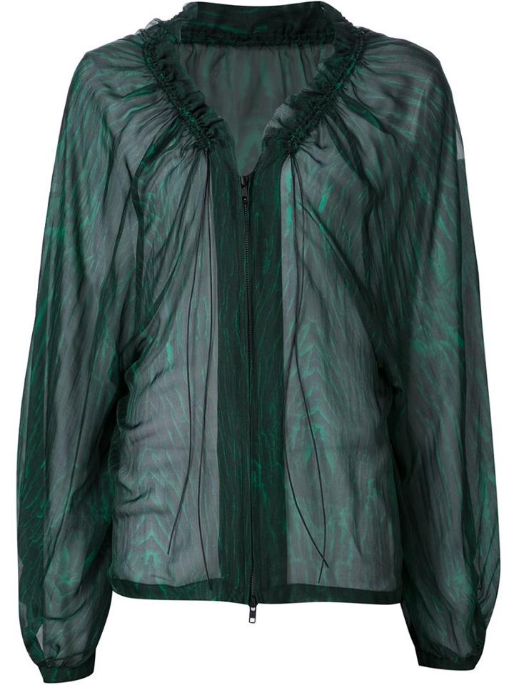 Ann Demeulemeester Sheer Zip Blouse