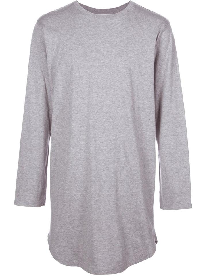 Monkey Time Long Sleeve T-shirt, Men's, Size: Medium, Grey, Cotton