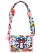 Dolce & Gabbana - Lucia Shoulder Bag - Women - Silk/calf Leather/lamb Skin/ayers Snakeskin - One Size, Pink/purple, Silk/calf Leather/lamb Skin/ayers Snakeskin