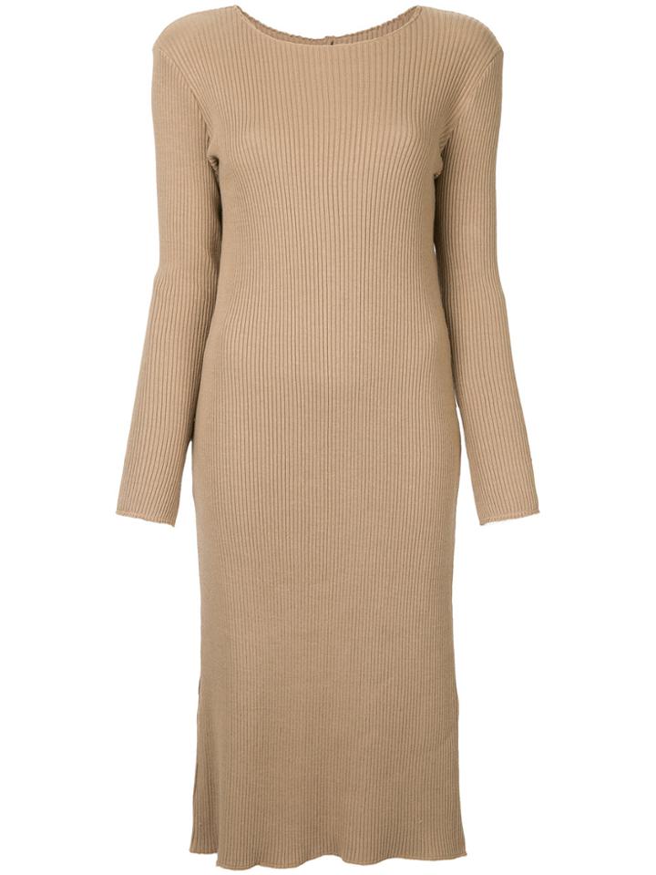 H Beauty & Youth Ribbed Midi Dress - Nude & Neutrals