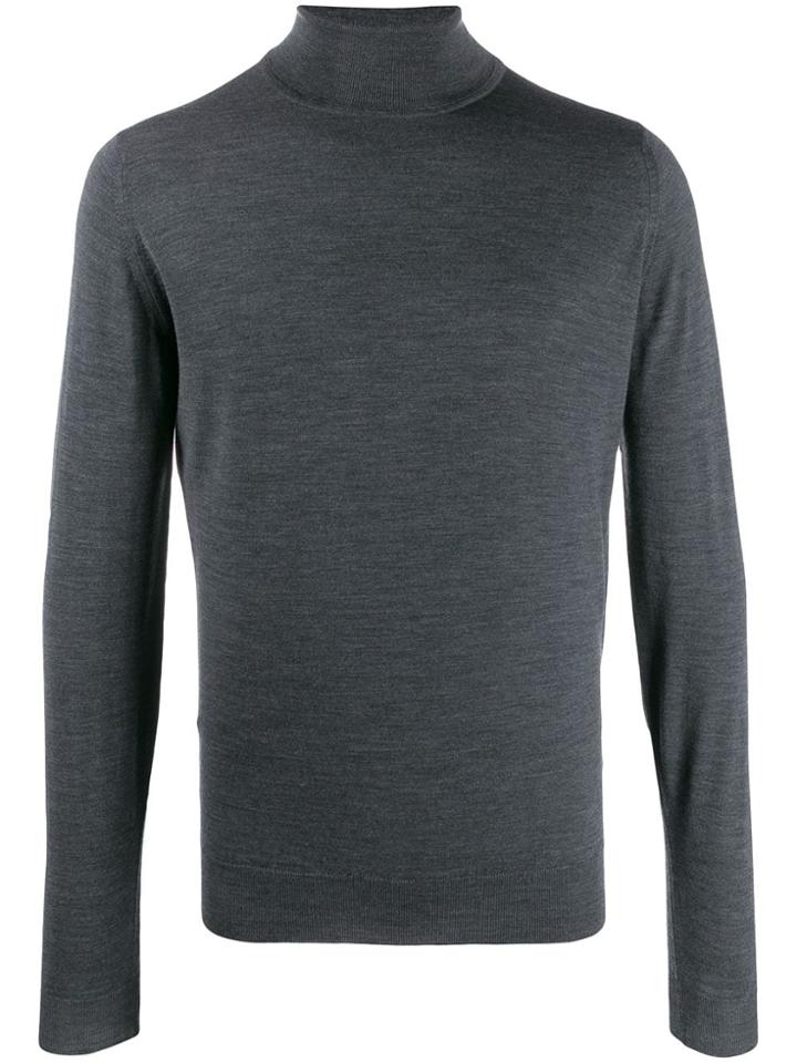 John Smedley Cherwell Roll Neck Sweater - Grey