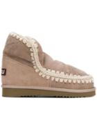 Mou Whipstitched Boots - Nude & Neutrals