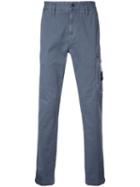 Stone Island Logo-patch Cargo Trousers - Grey