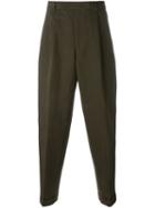 Paul Smith Front Pleat Trousers, Men's, Size: 32/32, Green, Cotton/linen/flax