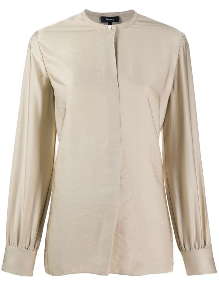 Theory Single Button Tunic - Neutrals