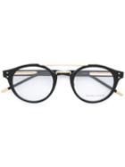 Bottega Veneta Eyewear Round Frame Glasses, Black, Acetate/aluminium