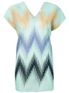 M Missoni Geometric Pleat Top - Blue