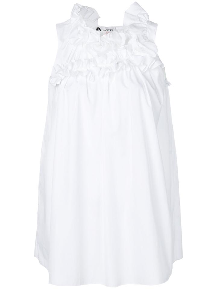 Lanvin Frilled Sleeveless Blouse - White