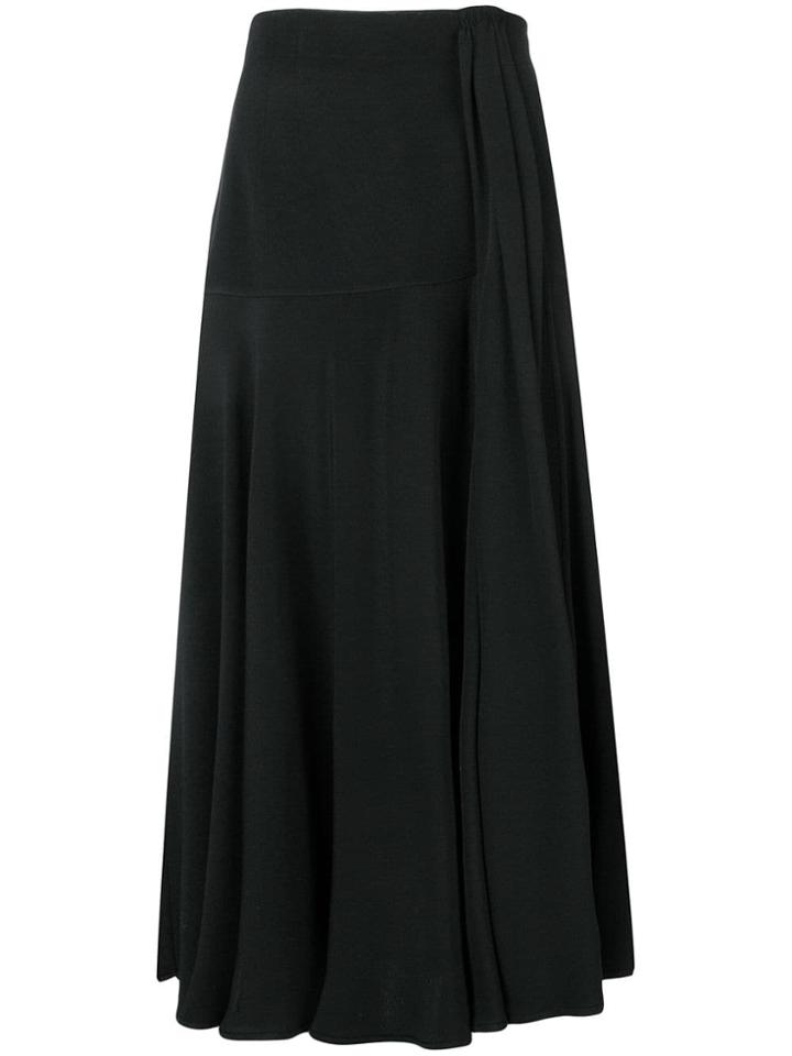 Valentino Vintage 1980's High Rise Skirt - Black