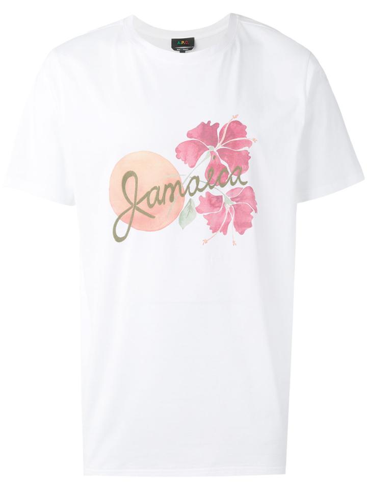 A.p.c. Printed T-shirt - White