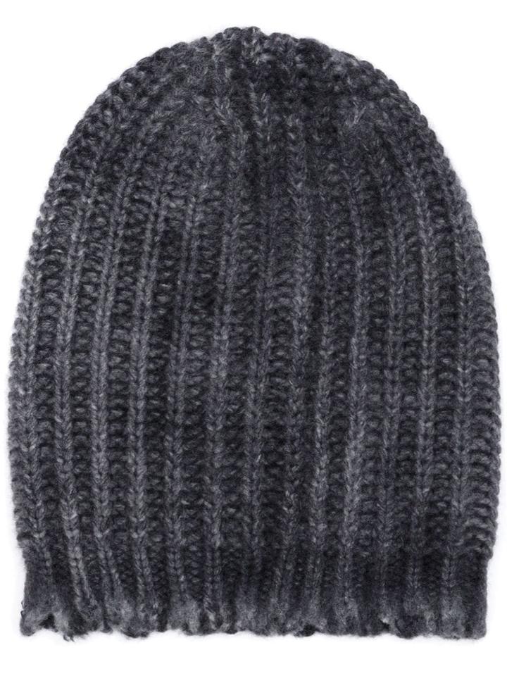 Avant Toi Cable Knit Beanie - Black