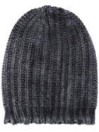 Avant Toi Cable Knit Beanie - Black