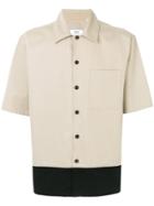 Ami Alexandre Mattiussi Two-tone Bowling Shirt - Nude & Neutrals