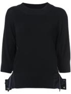 Sacai Side Zipped Sweater - Black