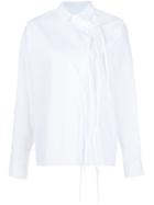 Maison Margiela Tie Front Shirt, Women's, Size: 42, White, Cotton