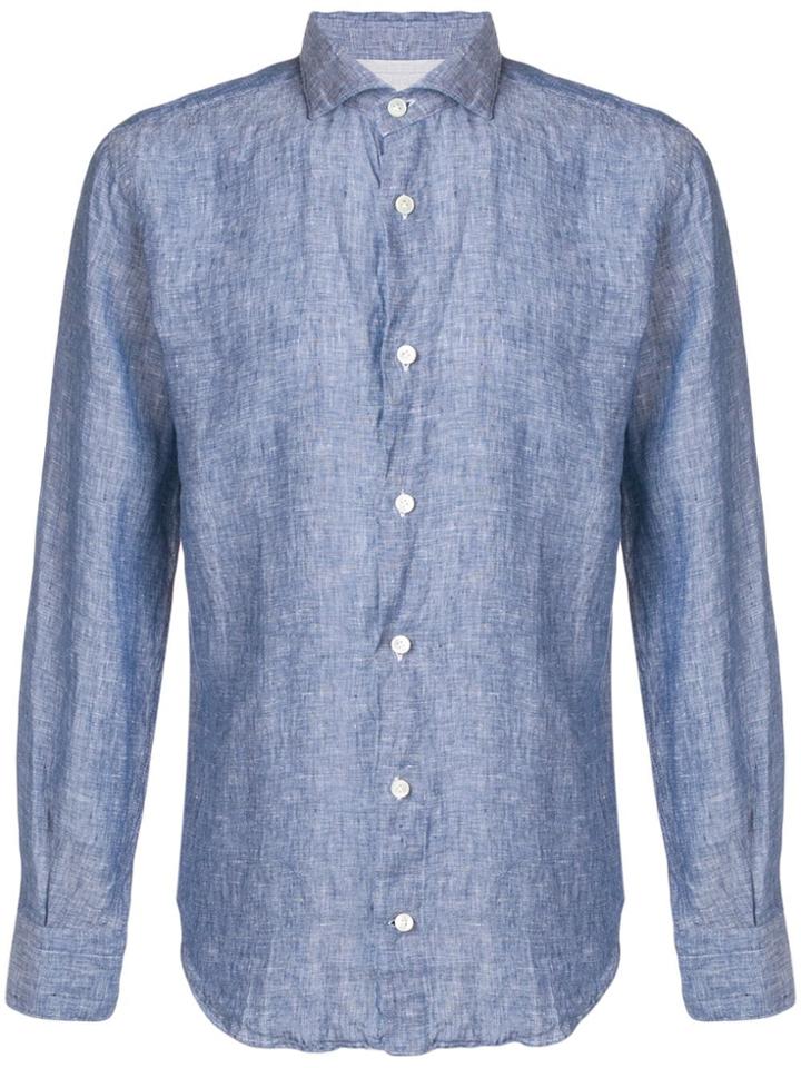 Eleventy Straight-fit Shirt - Blue