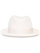 Borsalino Trilby Hat, Men's, Size: 57, White, Wool