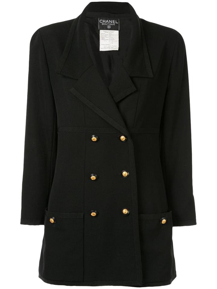 Chanel Pre-owned Double-breasted Blazer - Black