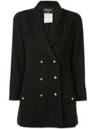 Chanel Pre-owned Double-breasted Blazer - Black