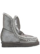 Mou Eskimo Wedge Knitted Boots - Grey