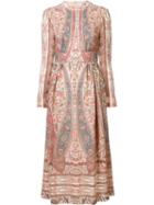 Vilshenko Printed Dress, Women's, Size: 8, Nude/neutrals, Silk/wool