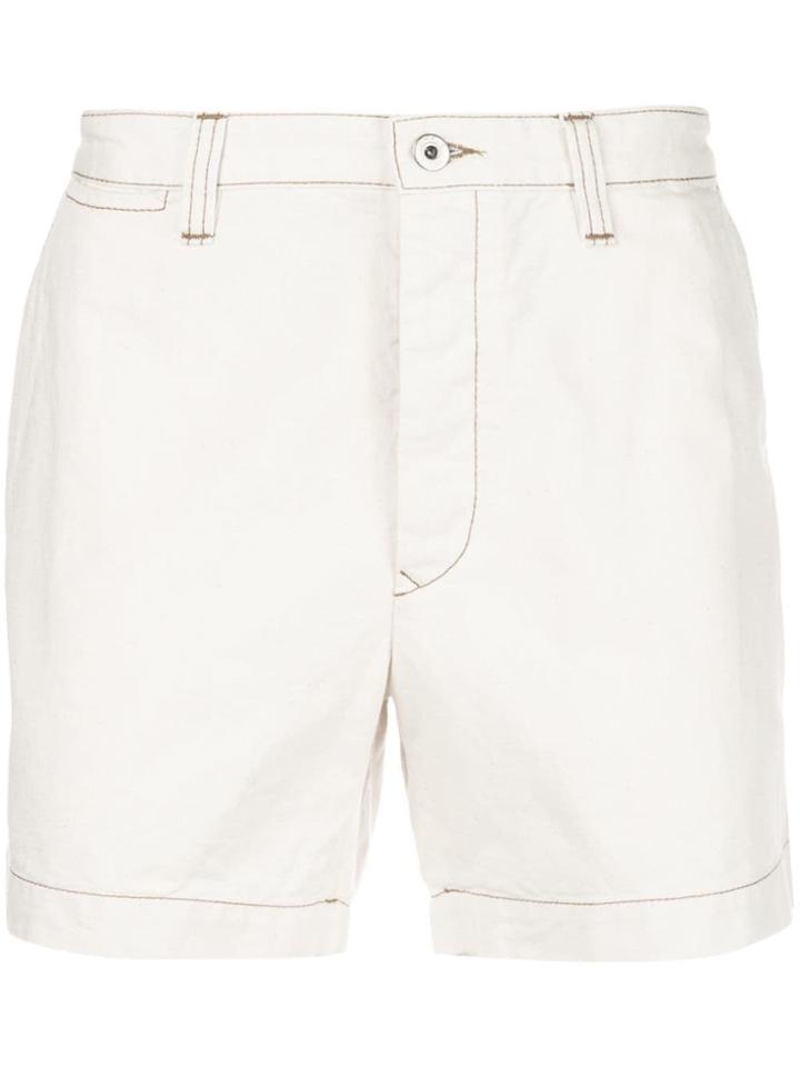 Loewe Mid-rise Denim Shorts - Neutrals