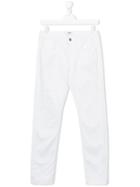 Msgm Kids Casual Trousers, Size: 14 Yrs, White