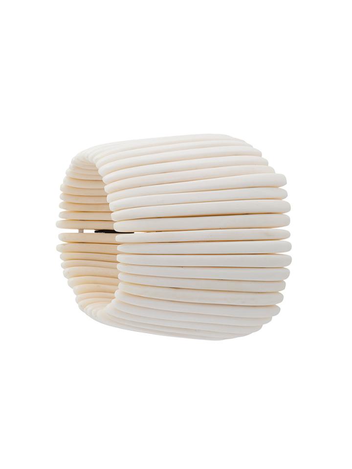 Monies Asymmetric Cuff Bracelet - White