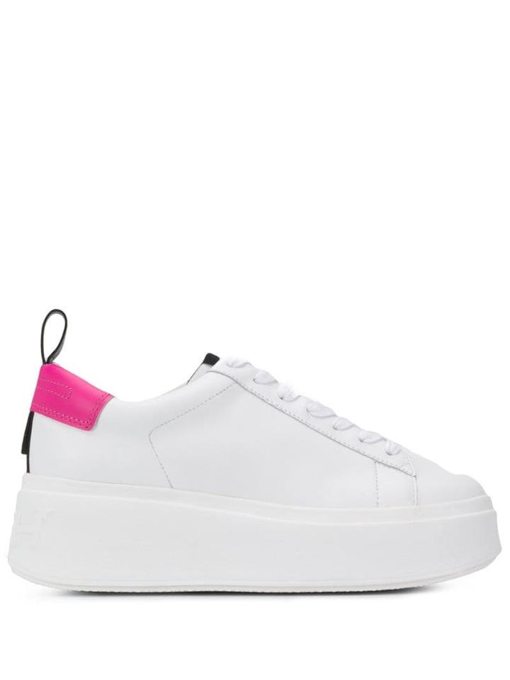 Ash Ash F19mo0n03 Wht Artificial->artificial Leather - White