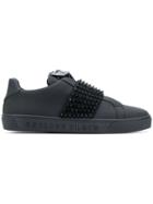 Philipp Plein Studded Strap Sneakers - Black