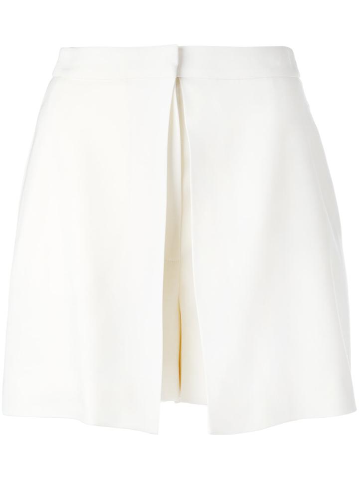 Alexander Mcqueen - Flared Shorts - Women - Silk/virgin Wool - 36, White, Silk/virgin Wool