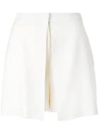 Alexander Mcqueen - Flared Shorts - Women - Silk/virgin Wool - 36, White, Silk/virgin Wool