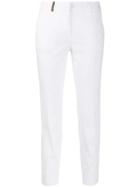 Peserico Tailored Cropped Chinos - White