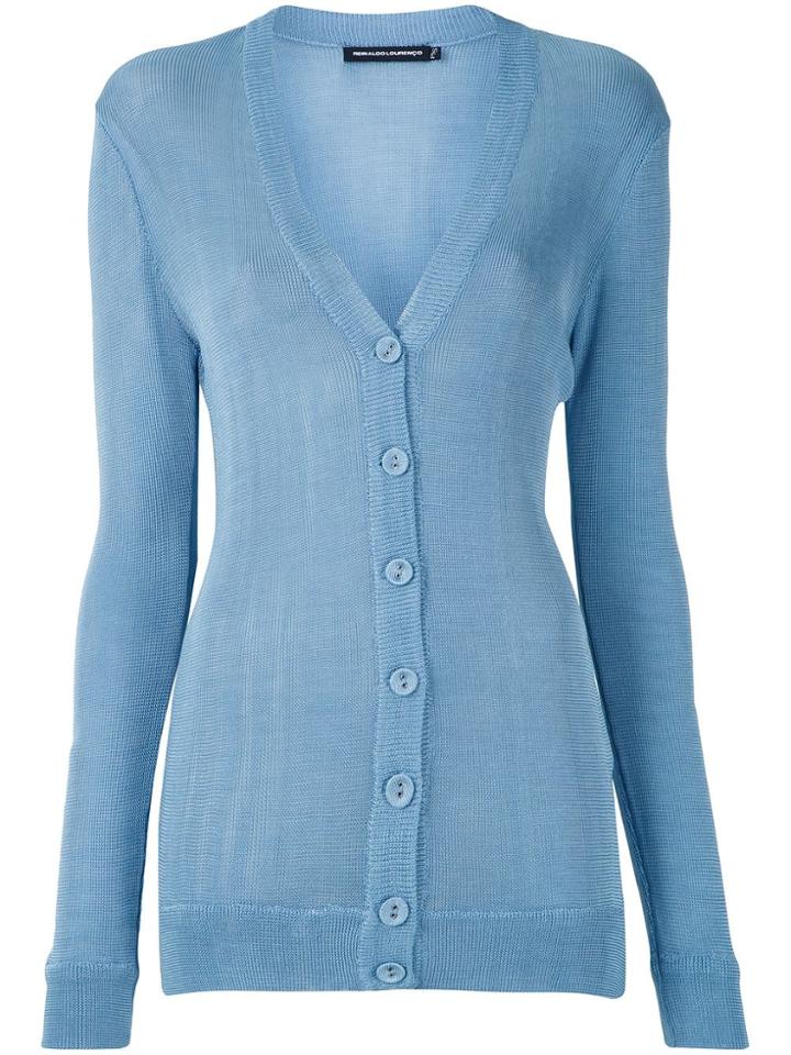 Reinaldo Lourenço Knit Cardigan - Blue