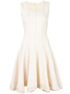 Alaïa Vintage Jacquard Fit And Flare Dress, Women's, Size: 36, Nude/neutrals