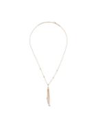 Jacquie Aiche 'thin Chain Diamond Tassel' Necklace, Women's, Metallic