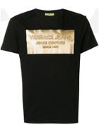 Versace Jeans Black And Gold Logo T-shirt