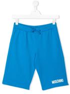 Moschino Kids Casual Logo Shorts - Blue