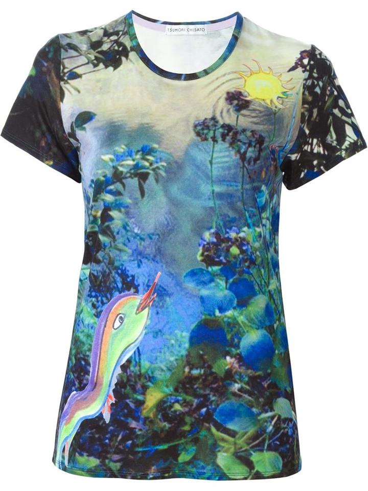 Tsumori Chisato 'deep Forest' Print T-shirt
