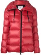 Moncler 'serinde' Padded Jacket, Women's, Size: 4, Red, Nylon/feather Down