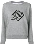 A.p.c. Kimberley Logo Print Sweater - Grey