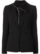 Veronica Beard Hooded Blazer - Black