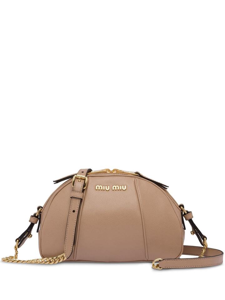 Miu Miu Glacé Shoulder Bag - Neutrals