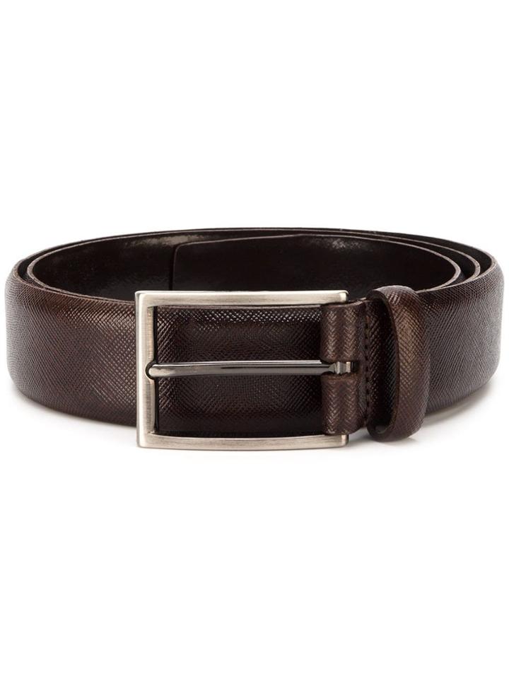 Lardini Silver-tone Buckle Belt - Brown