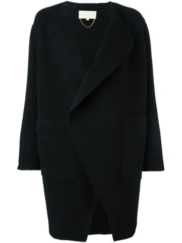 Vanessa Bruno 'waterfall' Oversized Coat, Women's, Size: 38, Black, Cashmere/wool