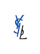 Saint Laurent Monogram Deconstructed Earring - Blue
