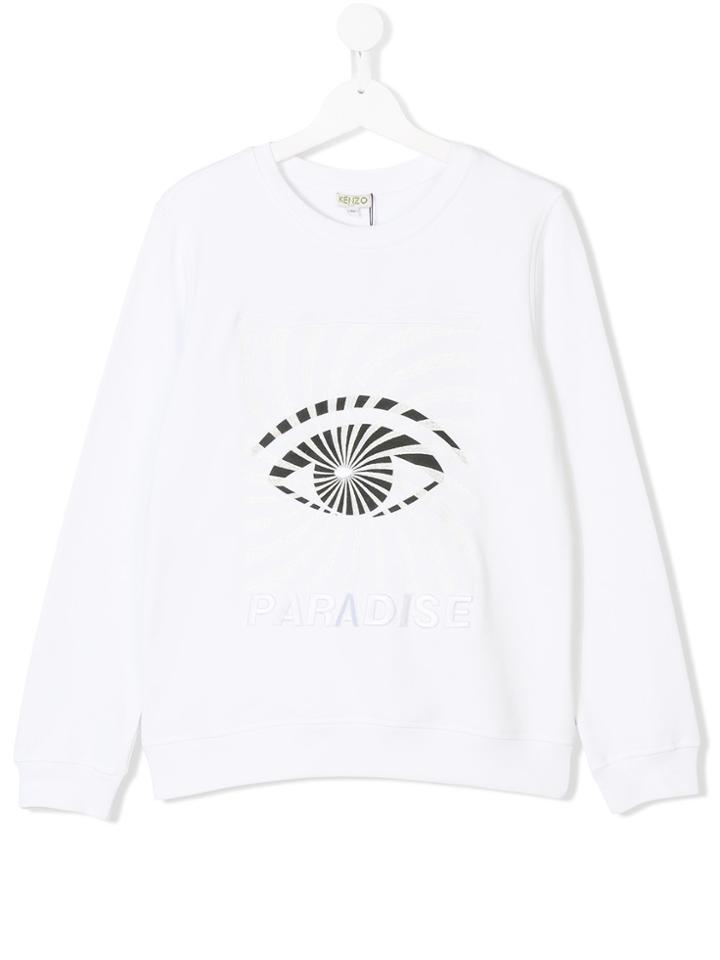 Kenzo Kids Long-sleeved Eye T-shirt - White