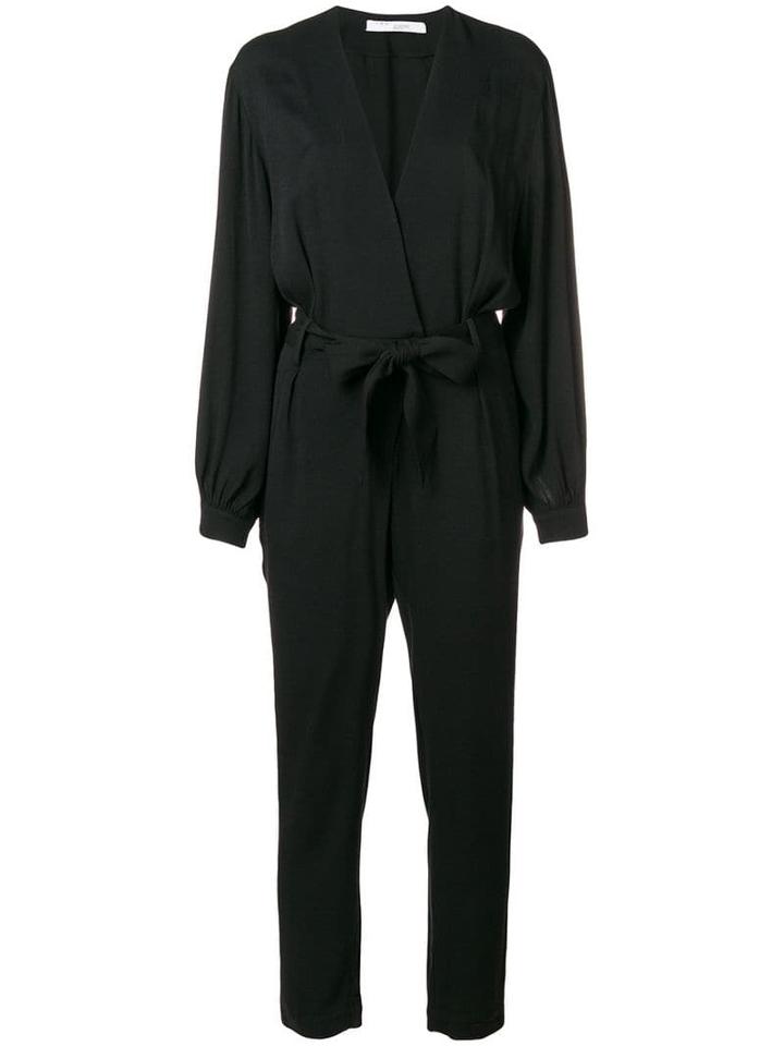 Iro Wrap Front Jumpsuit - Black