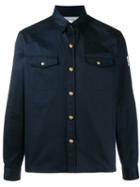 Moncler Gamme Bleu Shirt Jacket, Men's, Size: 4, Blue, Cotton/cupro/wool