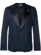 Manuel Ritz Satin Trim Dinner Jacket - Blue